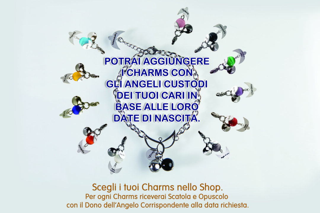 BRACCIALE CON CHARMS I MIEI ANGELI DEVAH DOMINAZIONI NERO